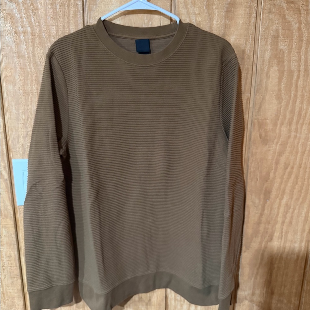 H&M Tan Ribbed Knit Top